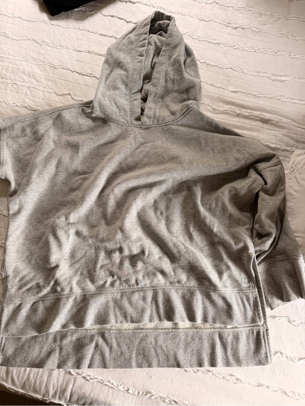 Calvin Klein Performance Heather Gray Hoodie with Fleece Lining
